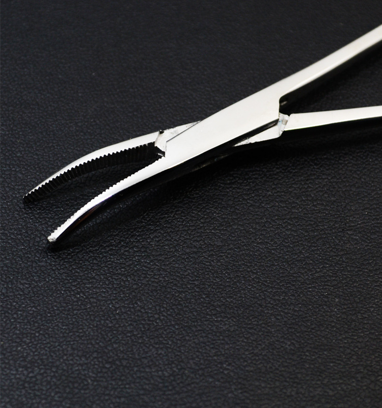 宠物拔毛钳12.5cm弯头直头拔耳毛钳狗狗止血钳手术医学钳子