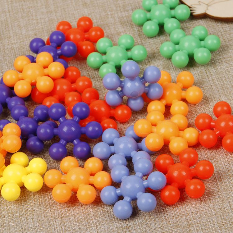 新款益智儿童玩具益智雪花片玩具 益智diy拼接玩具梅花球积木批发