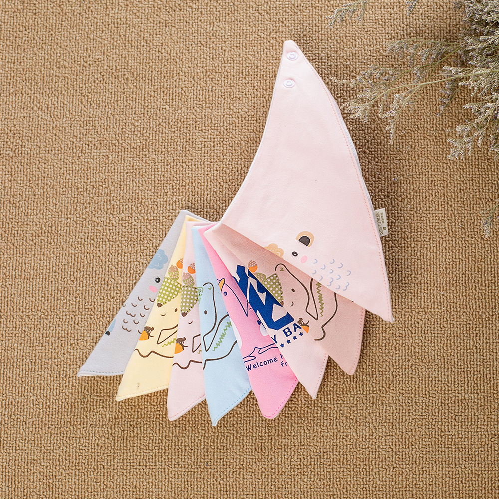 玩逗派 可爱印花三角巾口水巾