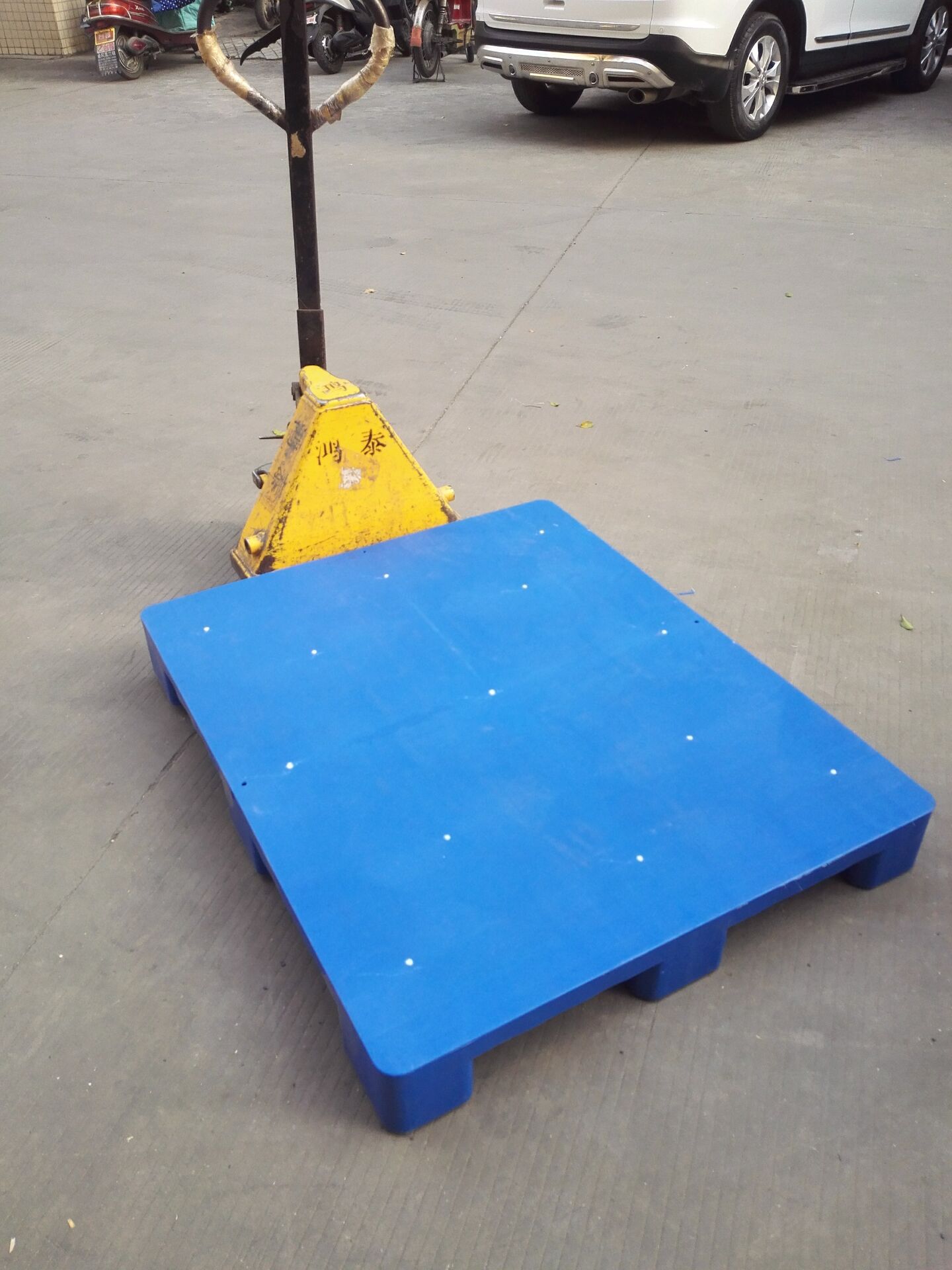 平板面塑胶卡板叉车胶卡板仓库塑料托盘胶卡板中山佛山厂家现货