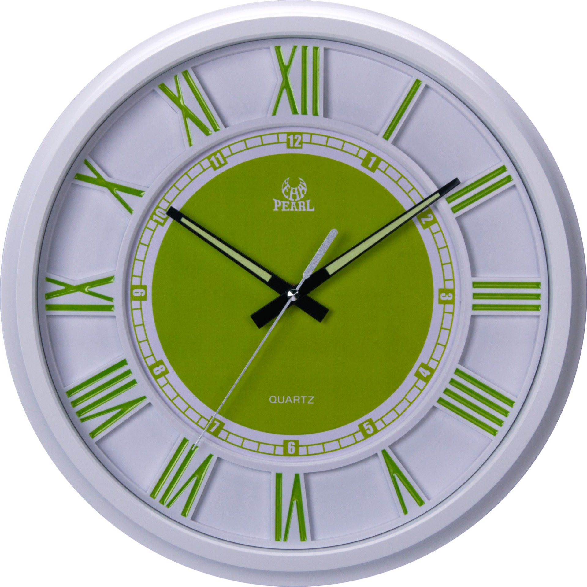 厂家直销 明珠星石英挂钟 卧室挂钟 夜光时尚静音扫秒挂钟