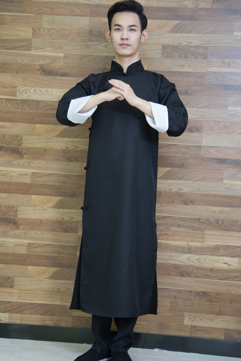 成人儿童相声服演出服相声大褂长衫民国服装长袍麻褂快板服评书服