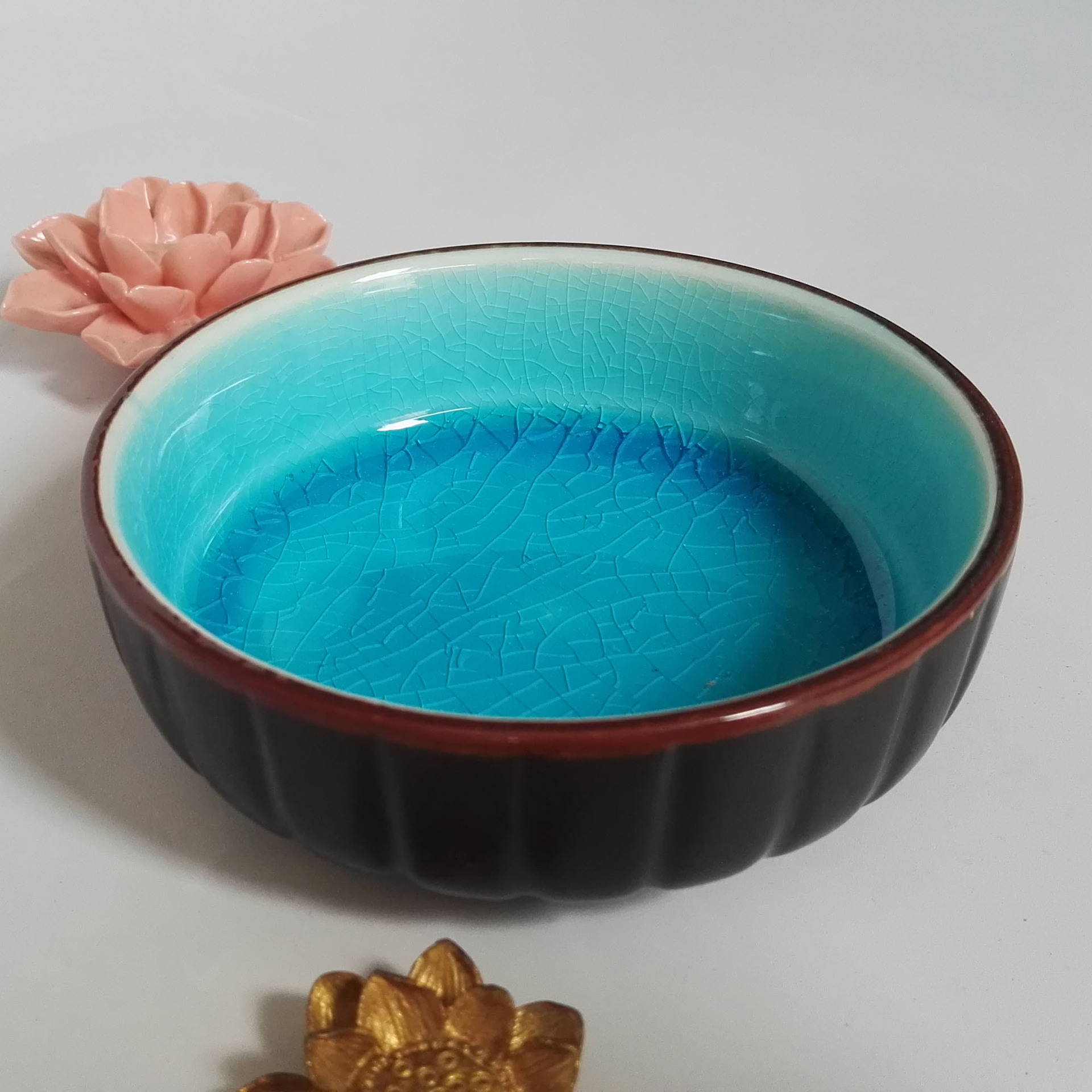 4"南瓜碗 陶瓷餐具创意冰裂釉碗日韩式个性寿司碗 小食点心碗