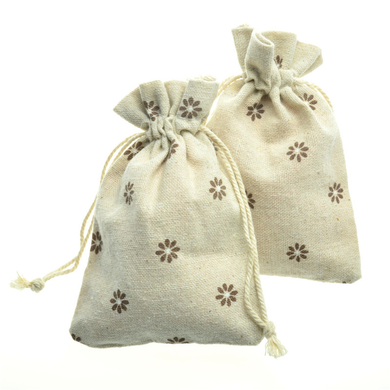 跨境专供 现货 棉麻袋空袋子 手工肥皂珠宝首饰束口棉布袋 印logo