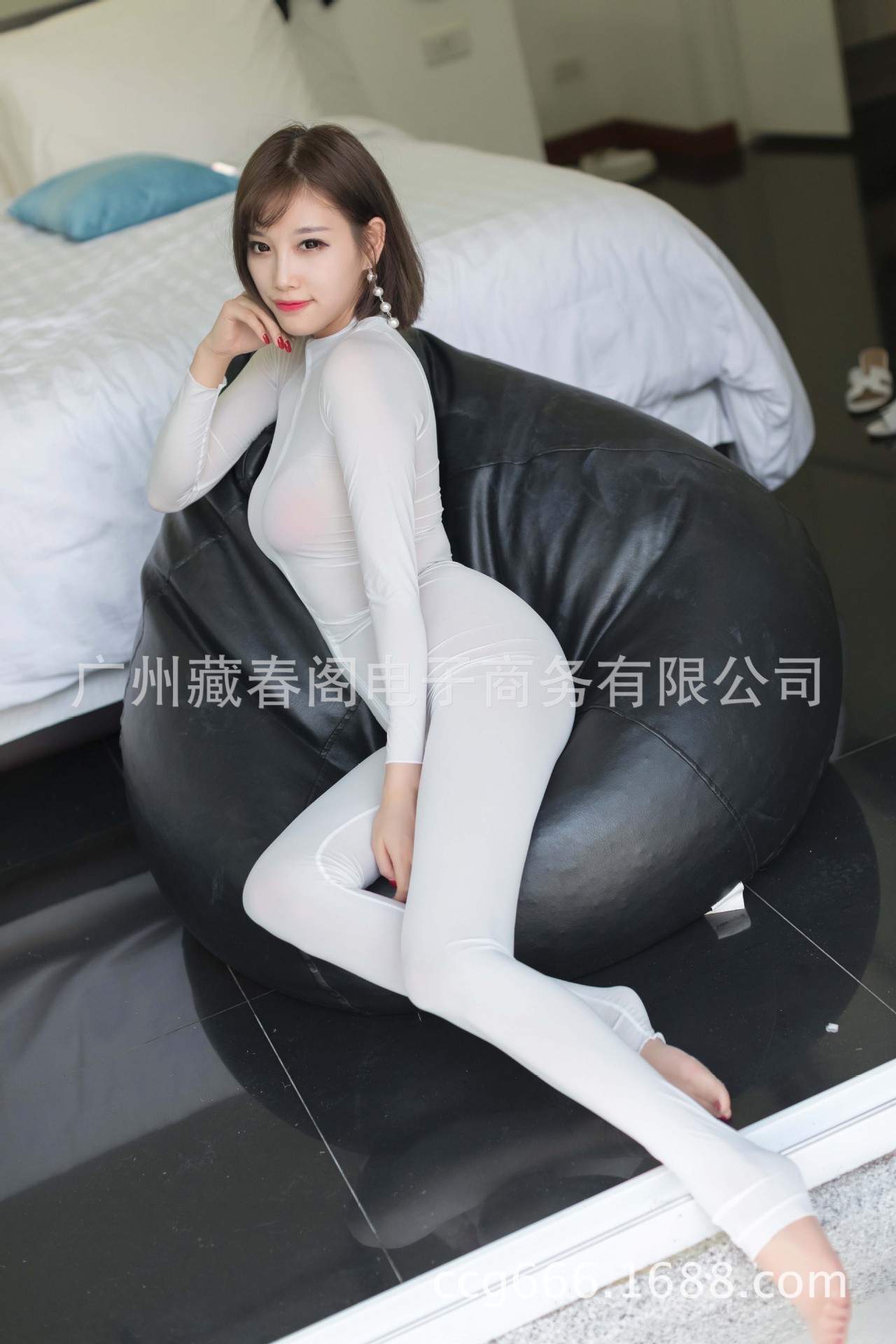 双头拉链开裆连体衣紧身睡衣开到臀部前后入免脱性感超薄透视诱惑