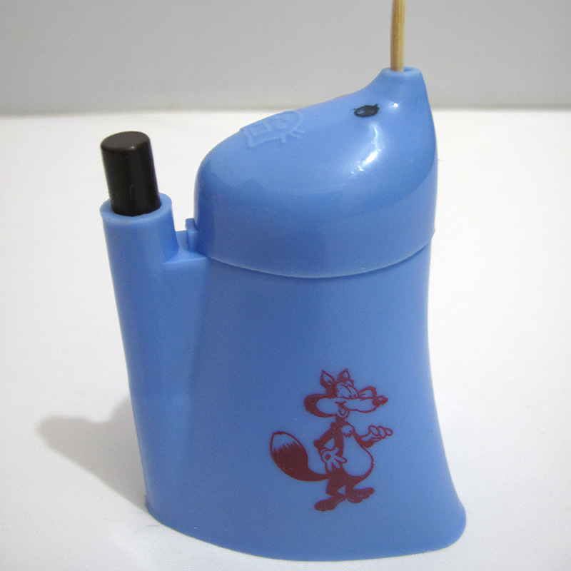 大力士自动牙签盒举重小人牙签筒广告促销礼品 可印logo彩盒包装