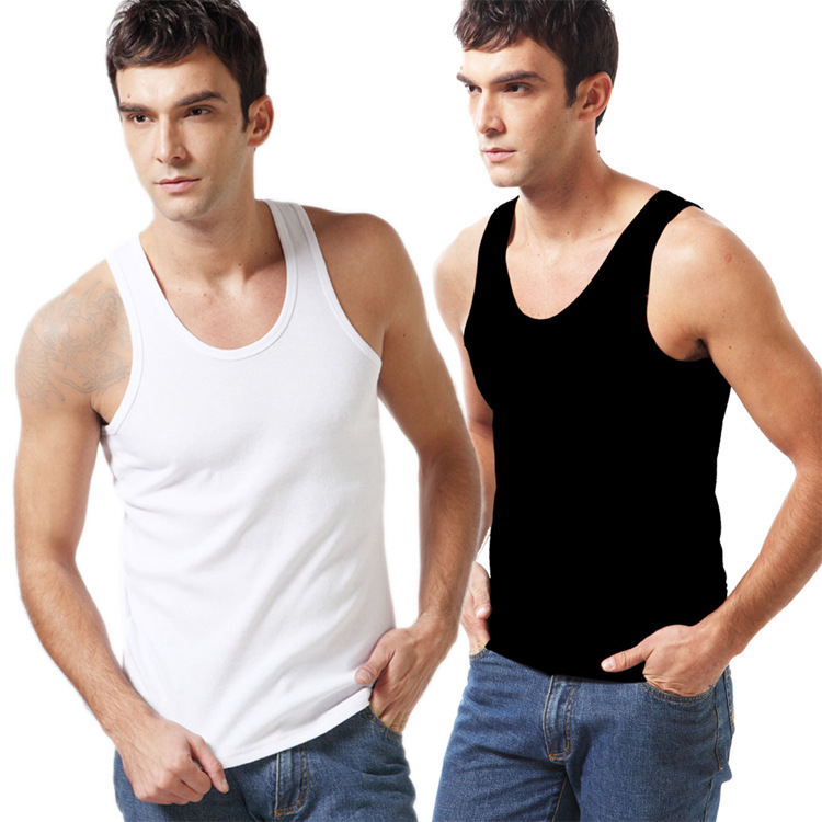 Factory Promotion Men's Vest Middle-Aged and Elderly Cotton plus-Sized plus-Sized Jersey Camisole Men's Cotton Vest