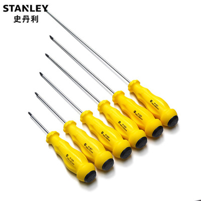 史丹利3mm5mm6mm8mm塑料柄十字螺丝批带磁改锥起子工厂专用螺丝刀