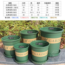 阳台种植简约塑料花盆1加仑盆2加仑盆种菜种花盆玫瑰月季深口花盆