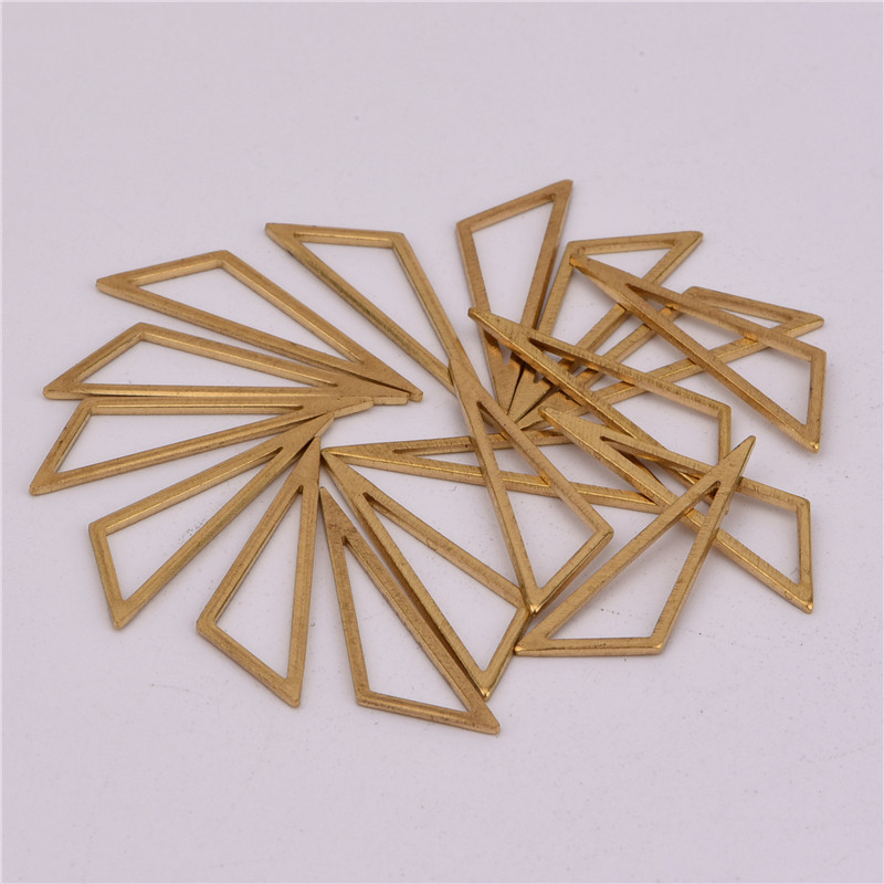 28*8*1mm空心斜三角形铜圈几何形状饰品配件原胚五金材料jh8093