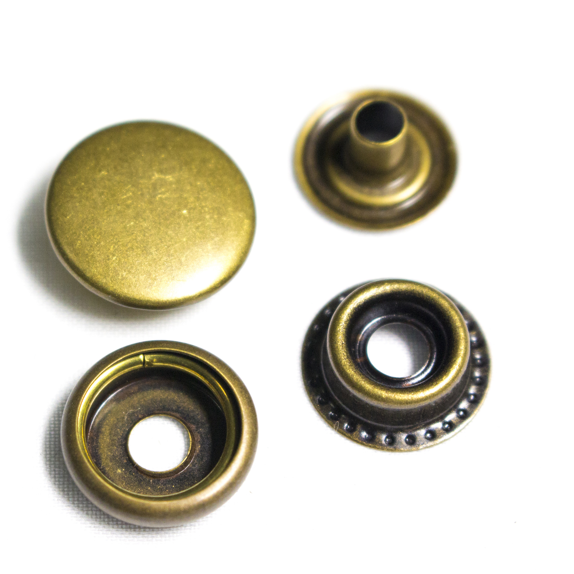 按扣15mm配405#铜钮四合扣金属厂家供应 羽绒服钮外套扣子