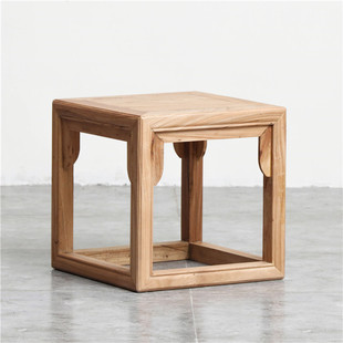 复古中式方形凳仿古榆木客厅家具凳 明清实木椅子 厂家批发 实木