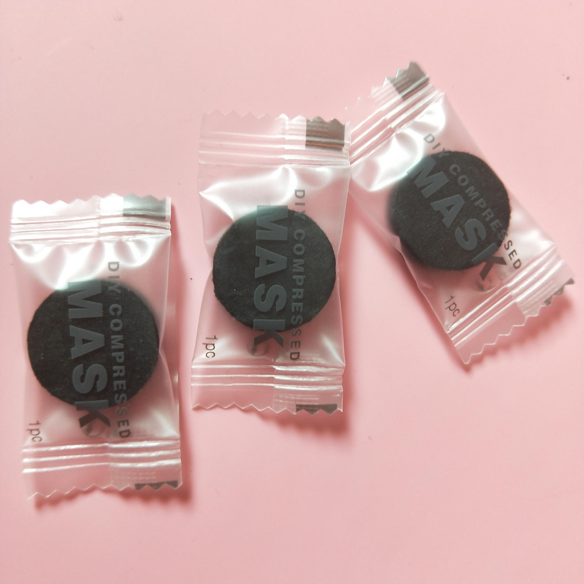 厂家批发黑色压缩面膜竹炭纤维水疗面膜吸附MASK湿敷粒非蚕丝超薄