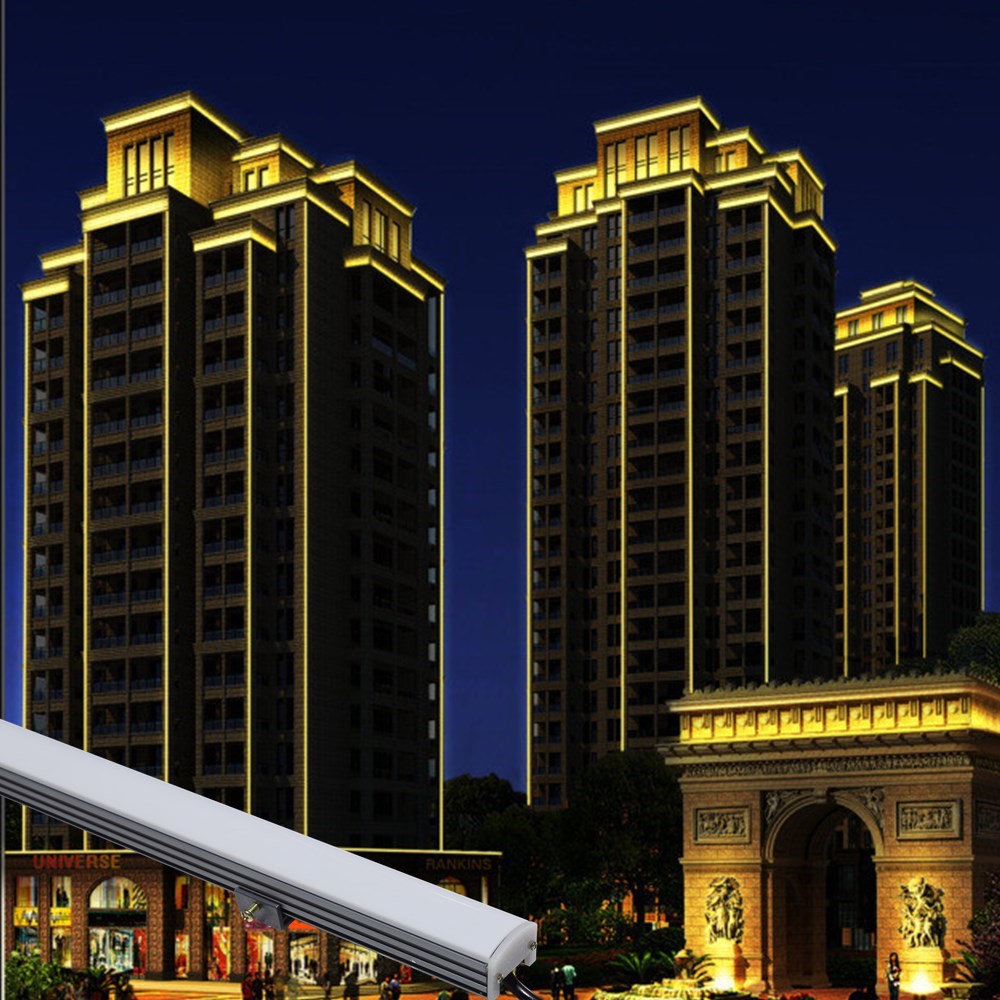 led线条灯户外防水硬灯条彩色护栏管rgb外控6段8段16段dmx512控制