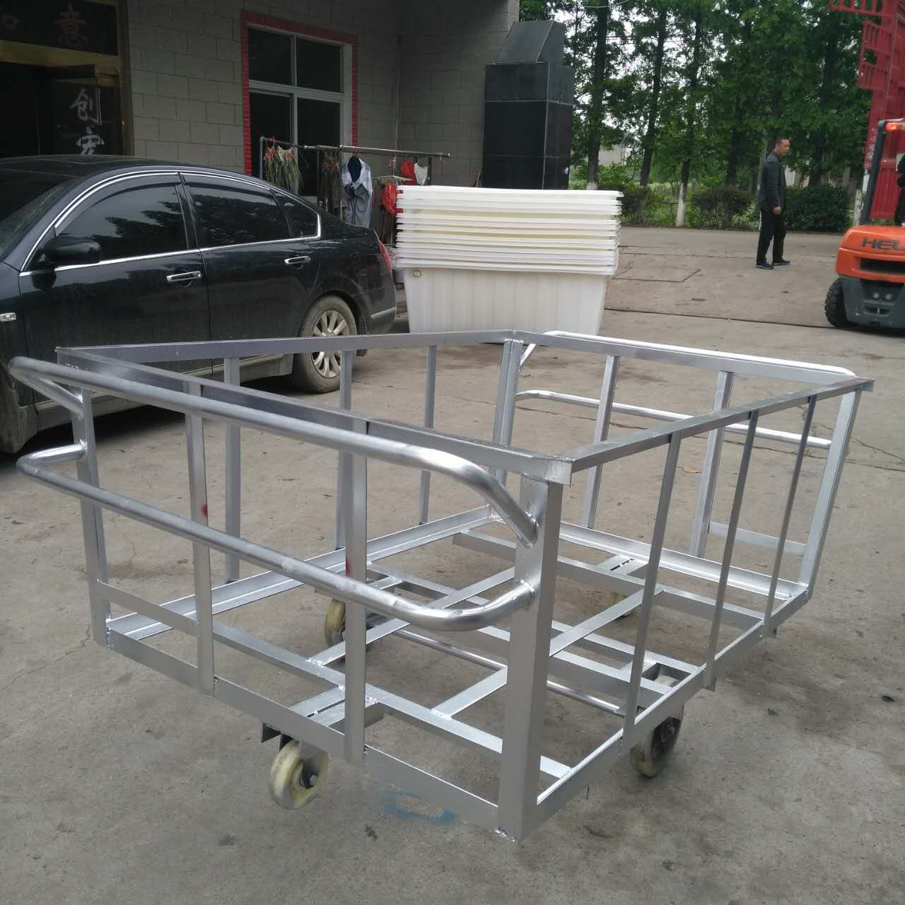 新款白色k1300l印染布车推布车常州厂家直供全新塑料内胆桶抗老化