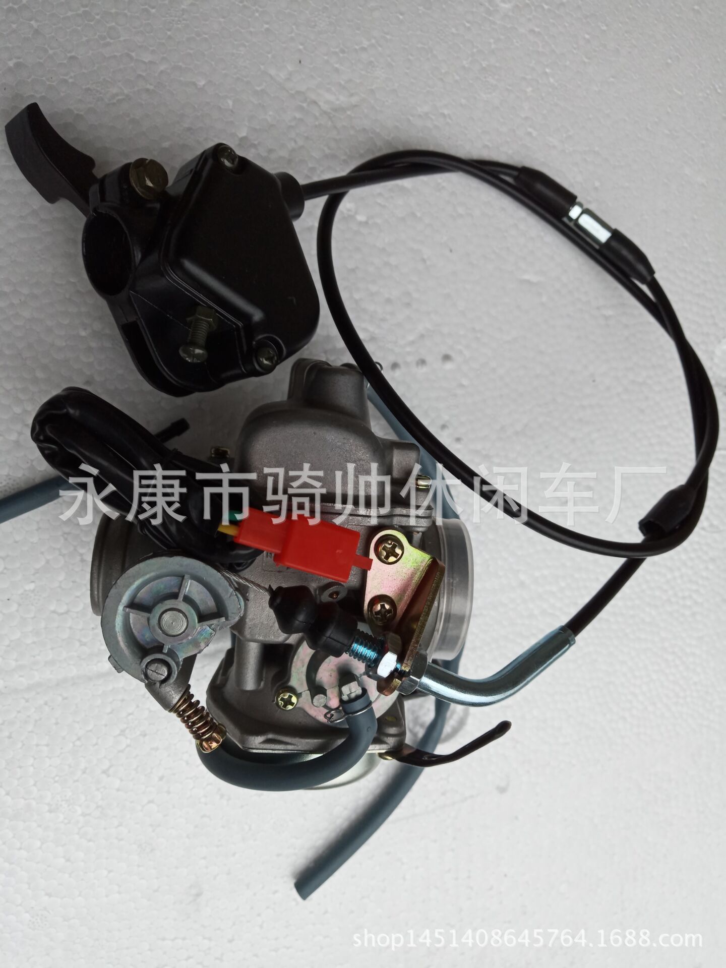 沙滩摩托车踏板gy6发动机/150cc摩托车化油器拇指加油器油门线