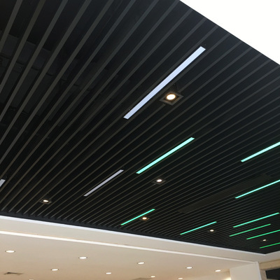 厂家特价直销黑色铝方通 商场黑色u型方通