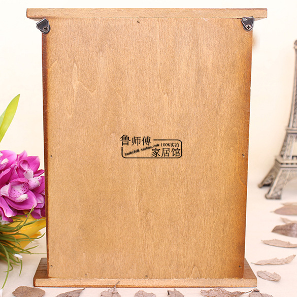 American Country Decoration Retro Solid Wood Doorway Living Room Creative Keys' Box Wall Hanging Hallway Organizing Storage Boxes Wall Hanging