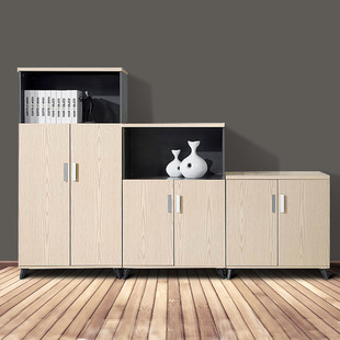 简约现代板式办公家具高低组合办公边柜办公室时尚文件柜厂家直销