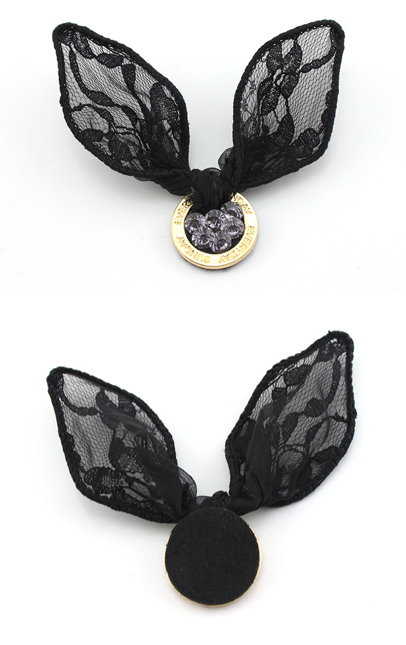 创意diy饰品配件 可爱蕾丝兔耳朵手机壳美容装饰品 diy材料包批发