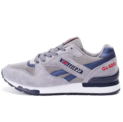 雷翔复古跑步鞋男士运动休闲真皮网面透气新款防滑时尚潮流板鞋