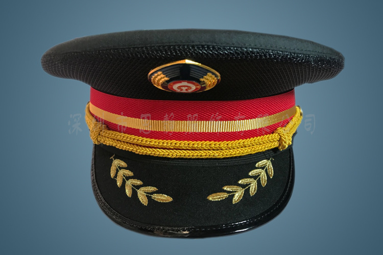 夏季网眼铁路大盖帽高铁铁路大檐帽绣花大沿帽铁路帽来图定制