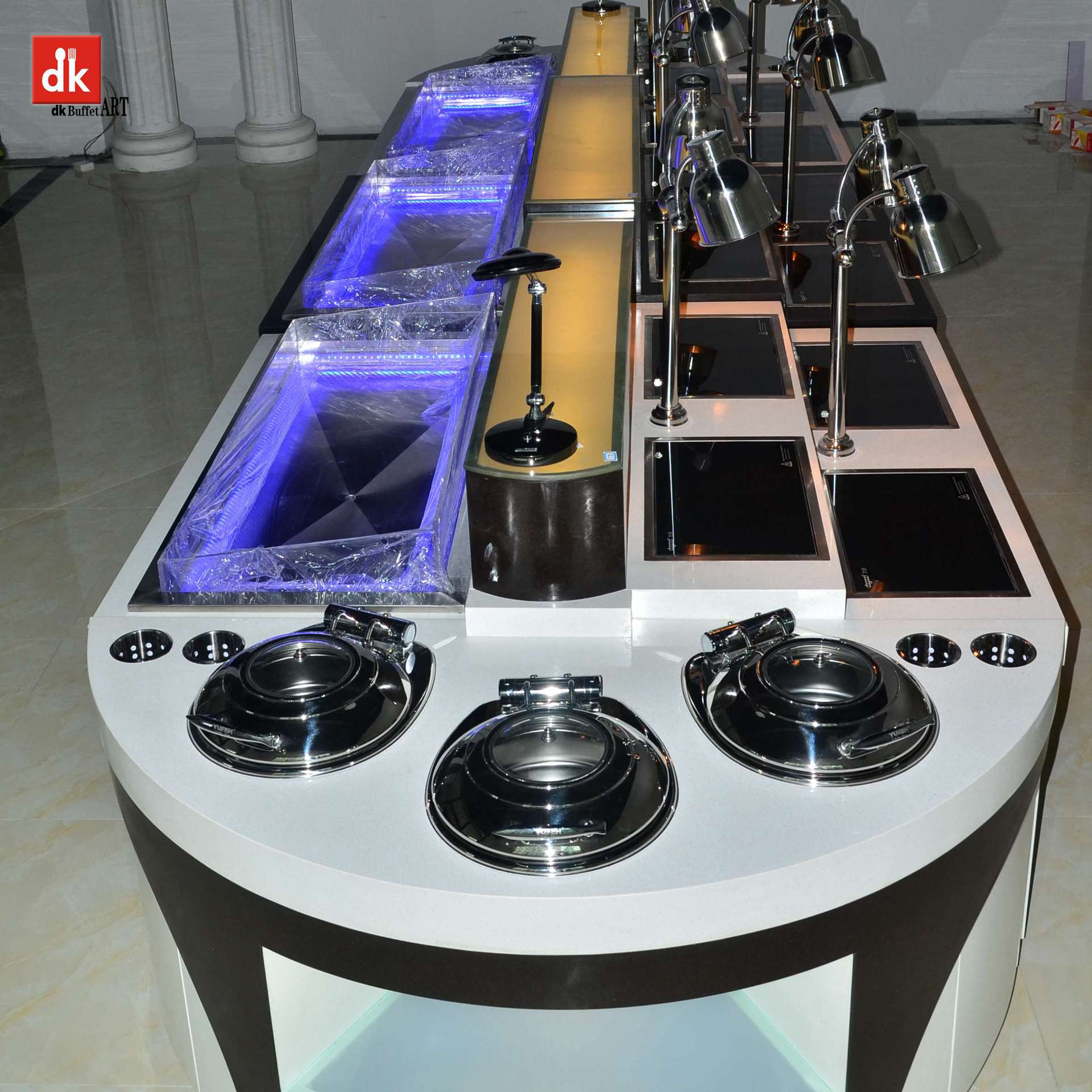冷热自助餐台 保温灯 保温板 自助餐厅定制 家具