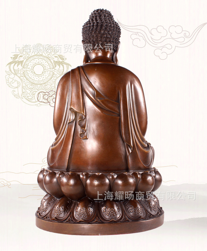 一件起批 祥狮铜释迦摩尼摆件 全铜如来佛祖铜雕像家居摆设-阿里巴巴