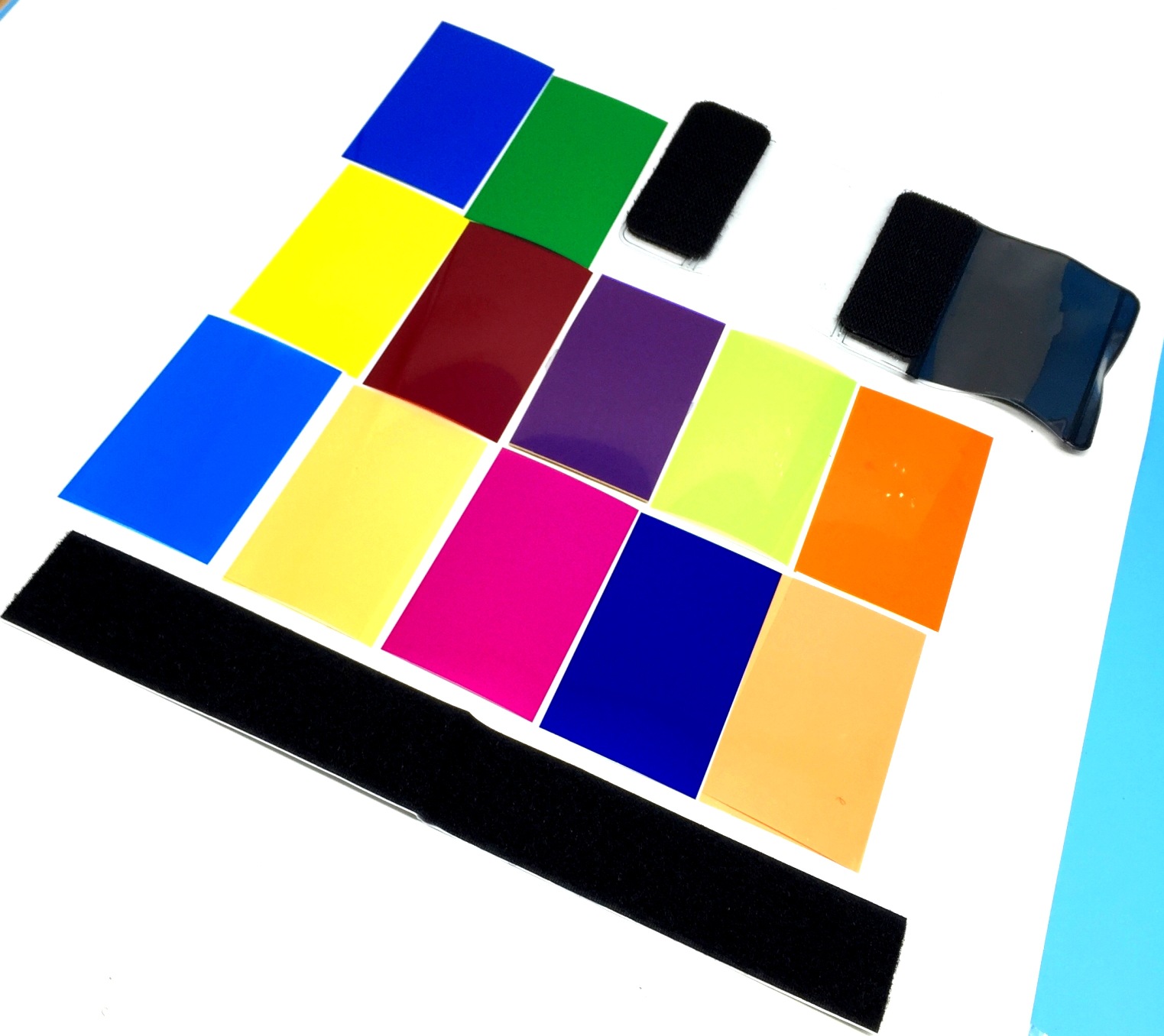 机顶闪光灯色片套装12色滤色片 通用色片夹 机顶闪光灯通用