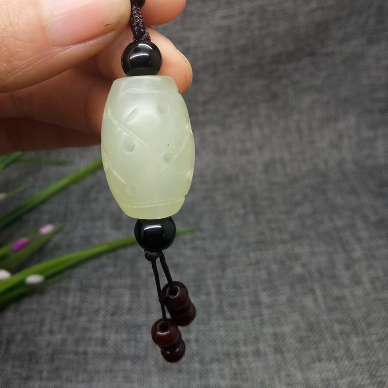 岫玉路路通玉石吊坠 简约女款毛衣链挂饰挂件创意会销礼品饰品