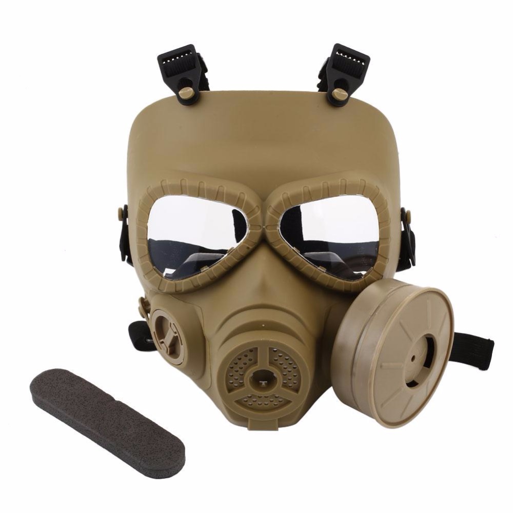 m04生化危机 骷髅排汗防雾带风扇防毒面具 野战cs防毒面罩