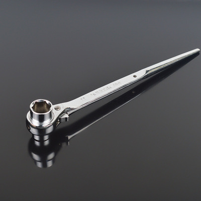 铭泰架子工尖尾棘轮扳手19x22 双向尖尾套筒快速扳手