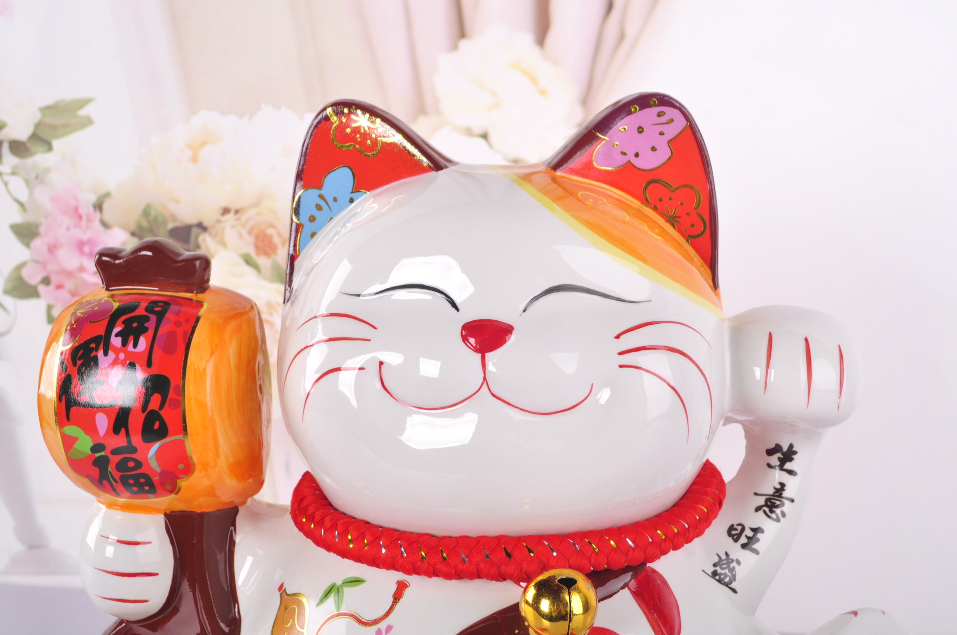 新款开业创意11寸招财猫开运招财猫日用 陶瓷存钱罐店面摆饰礼品