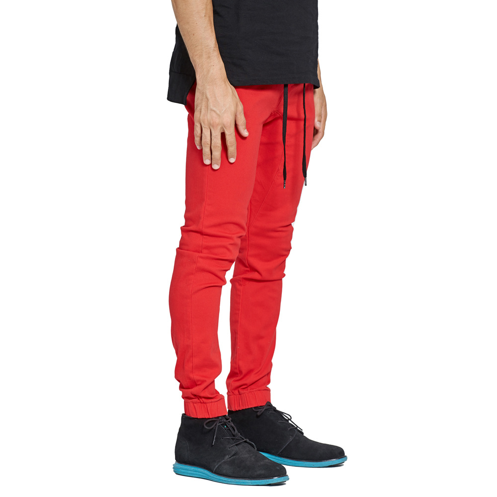 欧美时尚jogger pant束脚慢跑裤弹力休闲男哈伦裤