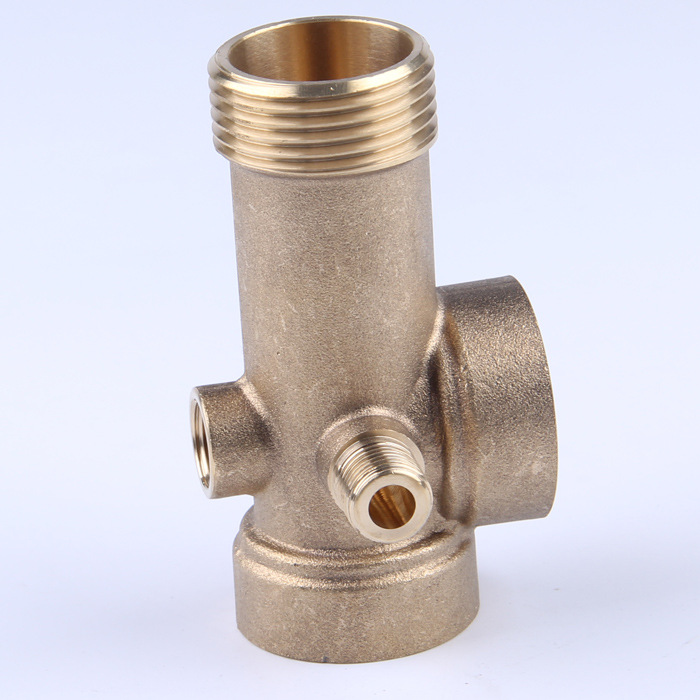 管道全铜接头5通1寸带2分的五通接头转换活接头