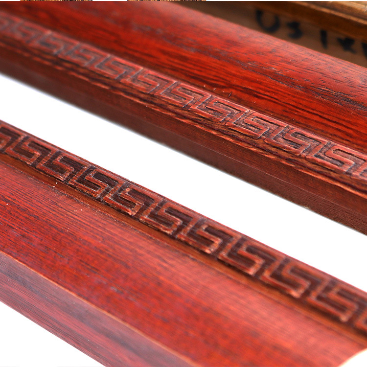 037x实木线条压花线条4*3桐木框条批发定做花梨红木黑胡桃色