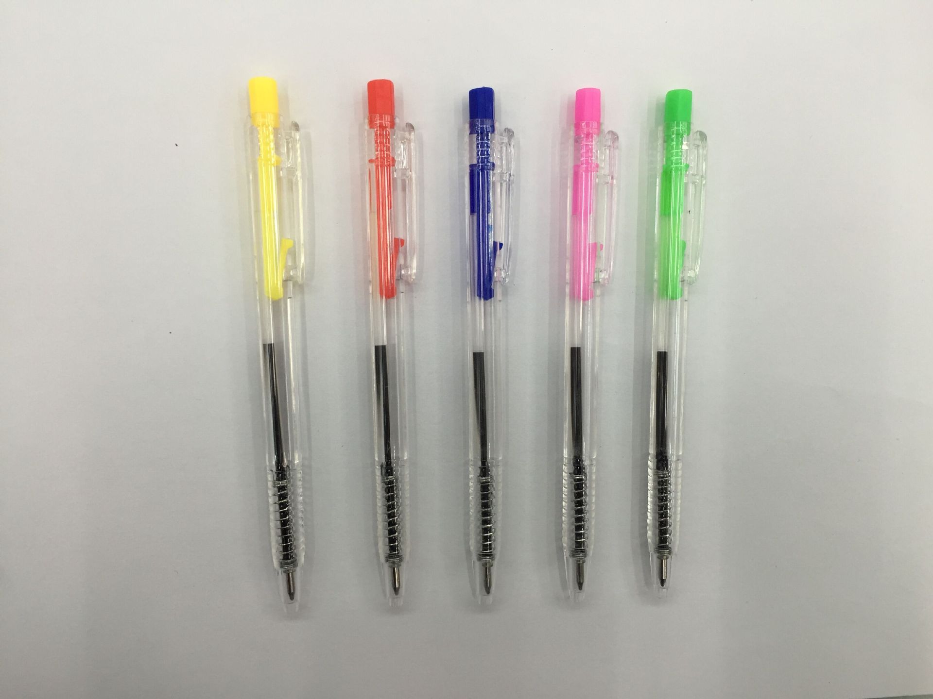 厂家供应多艺105边弹简易小豆芽塑料圆珠笔文具套装笔