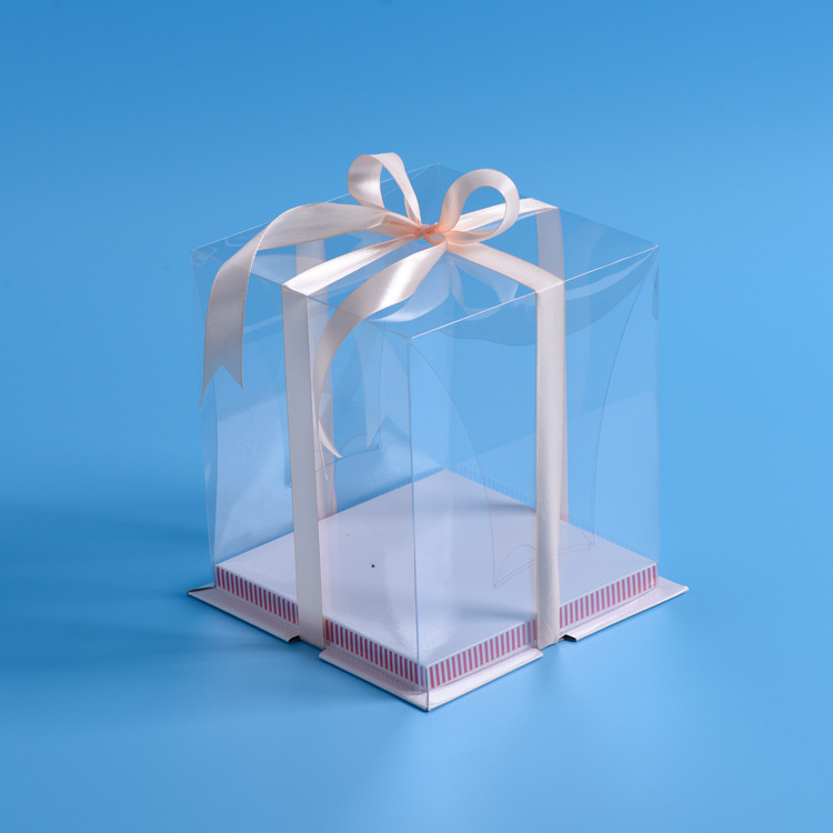 681012蛋糕盒透明蛋糕盒翻糖芭比双层蛋糕盒pvc透明西点盒