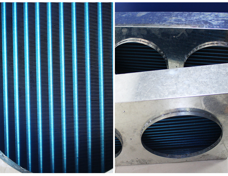 风扇孔冷凝器蒸发器 风冷水冷散热器铝翅片铜管制冷系统换热器