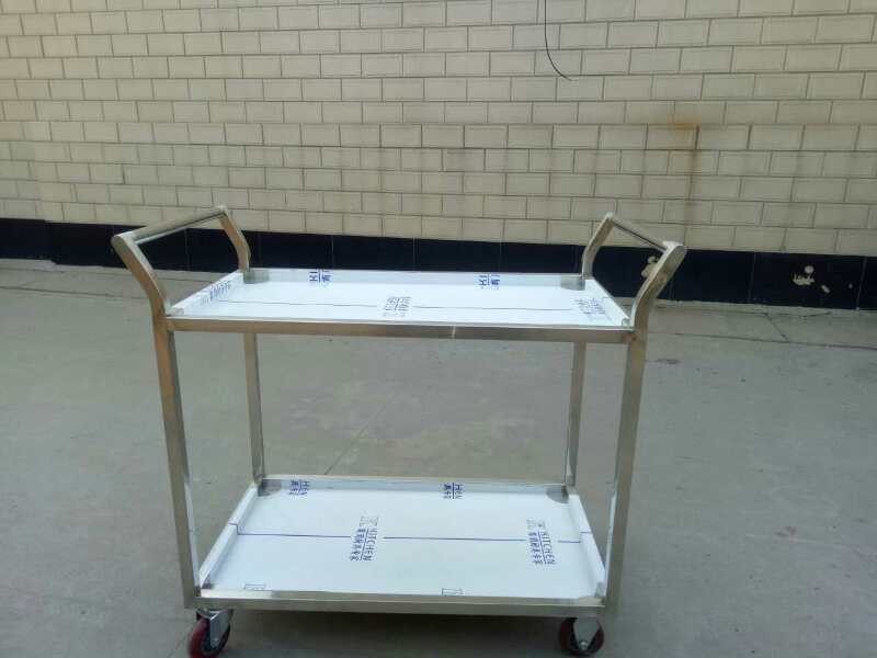 无磁不锈钢餐车 二三层收碗集碟盘火锅酒水餐厅酒楼送餐餐手推车