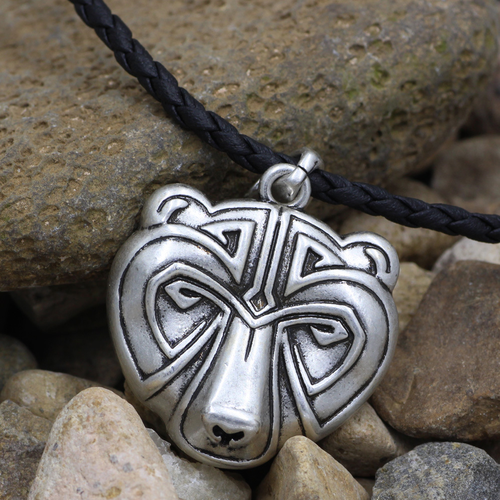 外贸热销 欧美饰品 维京熊头项链男士配饰吊坠批发 厂家直销