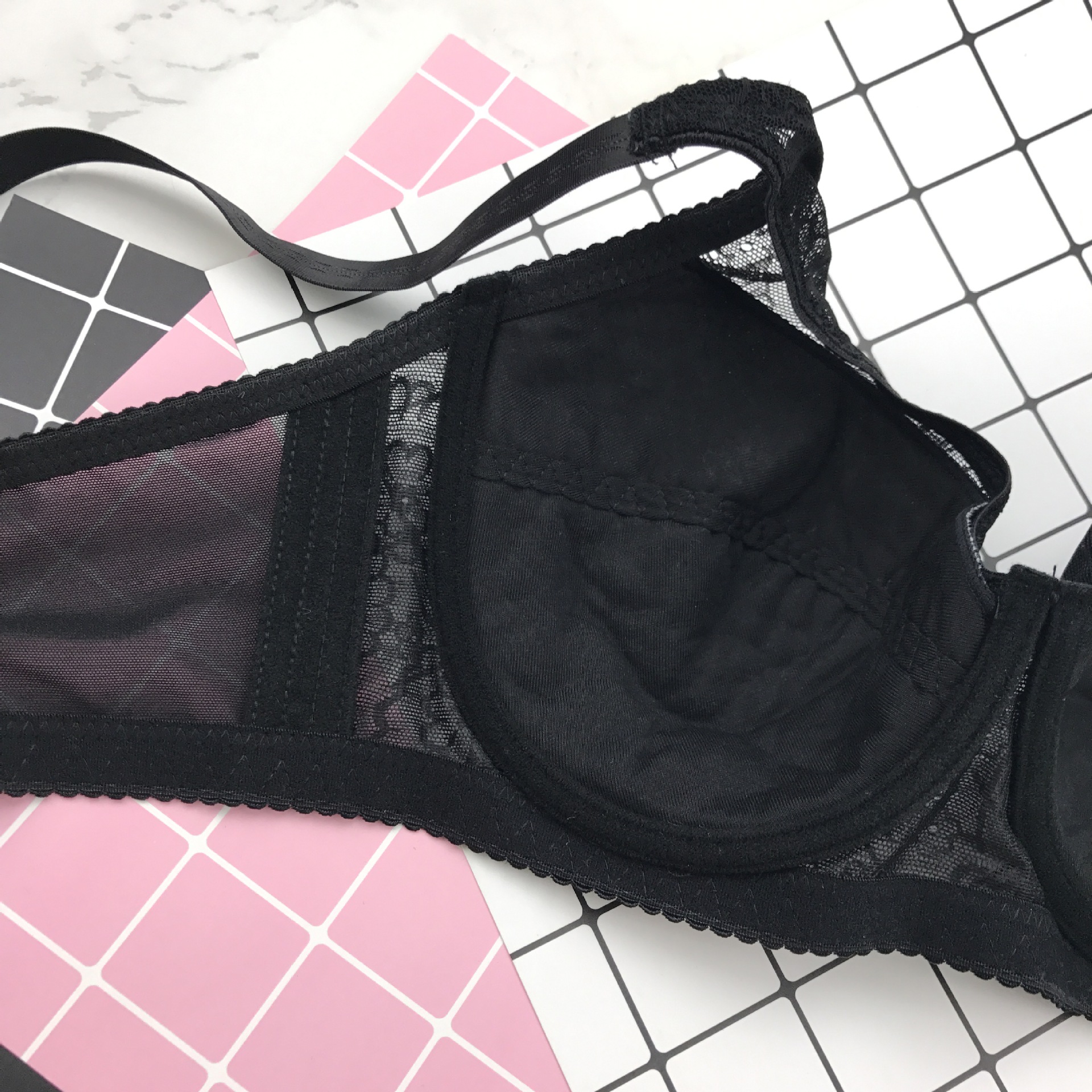 夏季大杯大码c罩杯无海绵吸汗透气文胸 侧收副乳全杯罩文胸