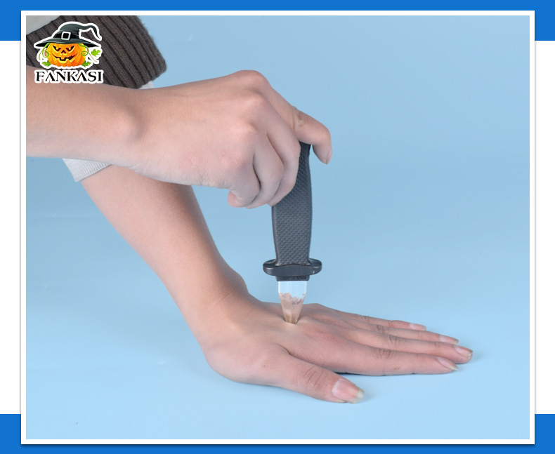 愚人节整蛊玩具伸缩刀收缩不伤人弹簧刀搞笑恶搞舞台魔术表演道具