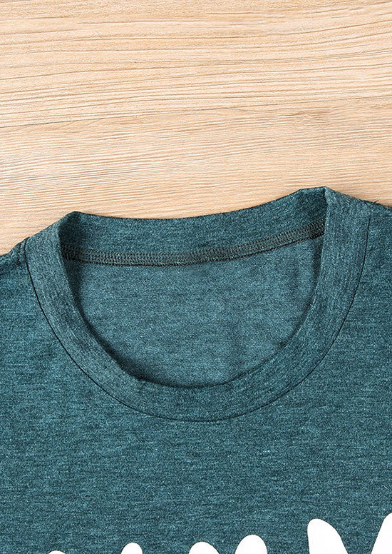 eaby亚马逊wish2018新品圆领短袖mom life is ruff 字母印花t恤女