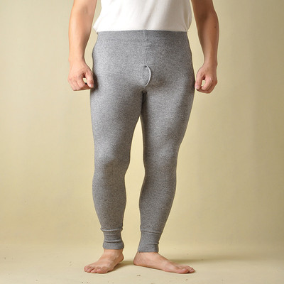秋冬男薄款弹力保暖羊毛裤打底毛裤纯色绒裤塑身针织秋裤