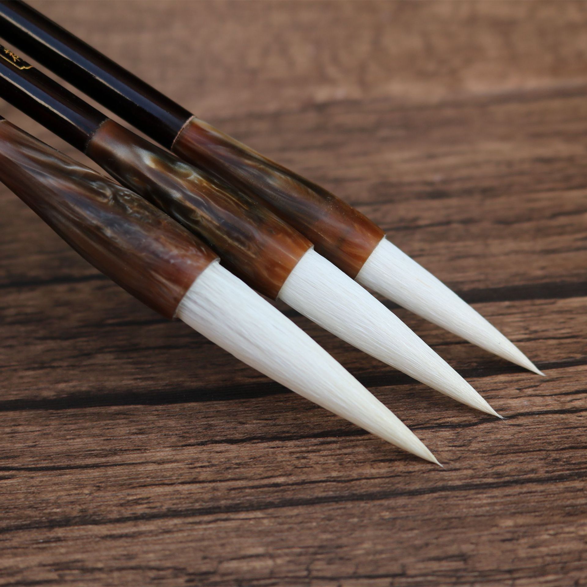 厂家直销文房四宝羊毫长峰毛笔书法美术用品春联笔好写不开叉掉毛