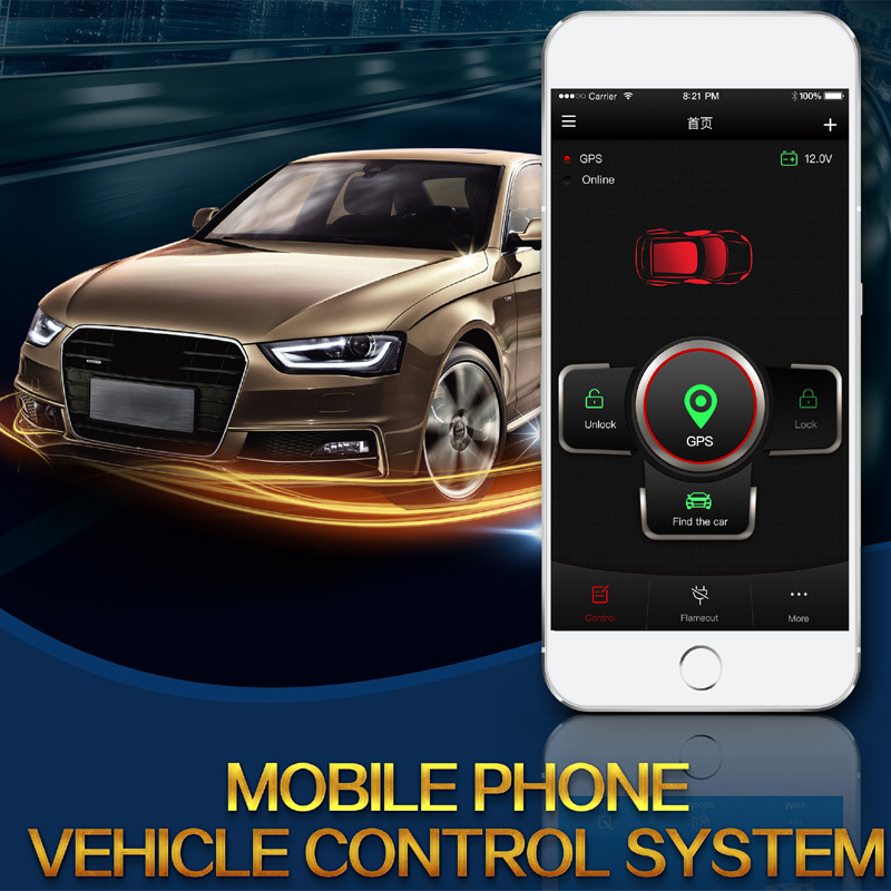 厂家一键启动遥控免钥匙进入丰田专用免破线手机远程控车系统