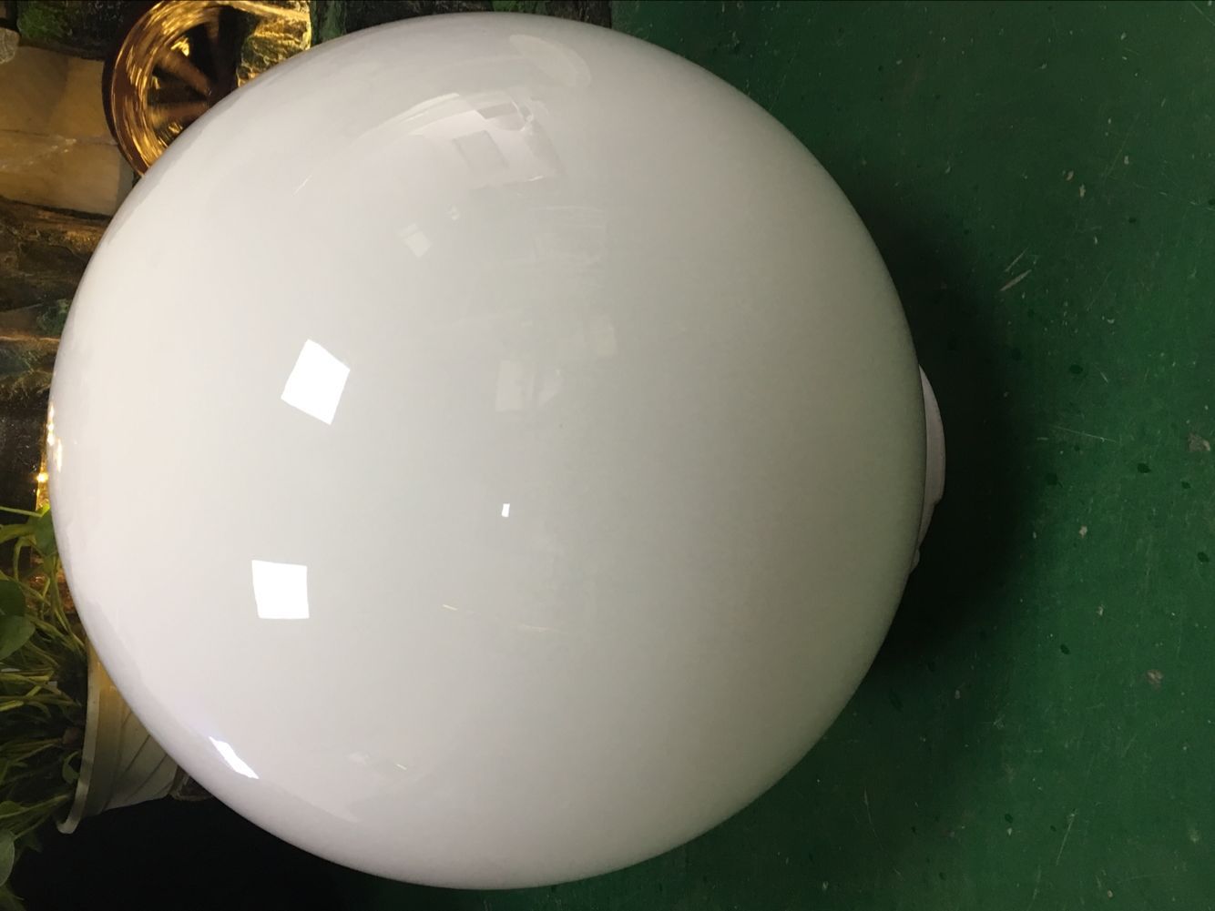 厂家直供亚克力圆球灯罩奶白户外工程景观灯庭院灯球形罩直径定制