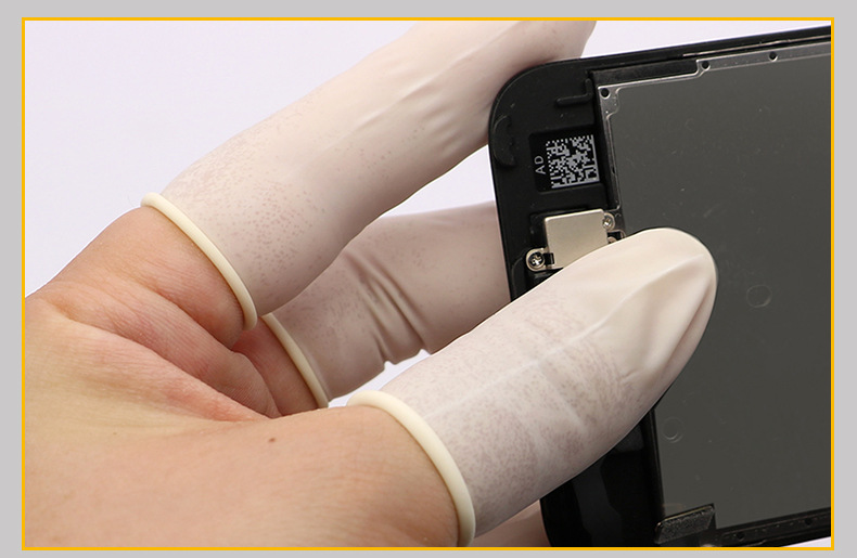 厂家生产乳胶手指套批发,白色人工卷中码指套,天然乳胶材料.