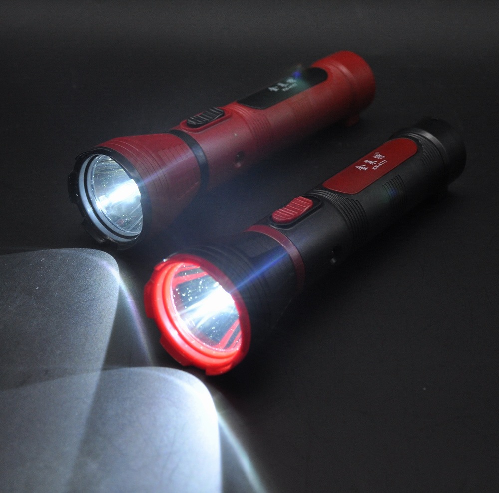 金莱特kn-4111手电筒20cm 充电式led电筒1w